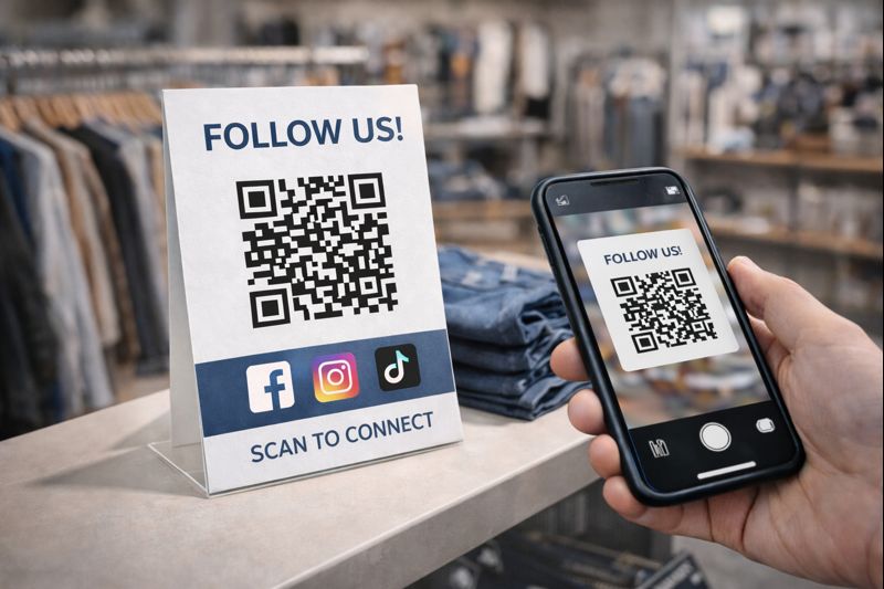 實體店面漲粉秘訣：善用店內 QR Code 提升社群媒體追蹤人數